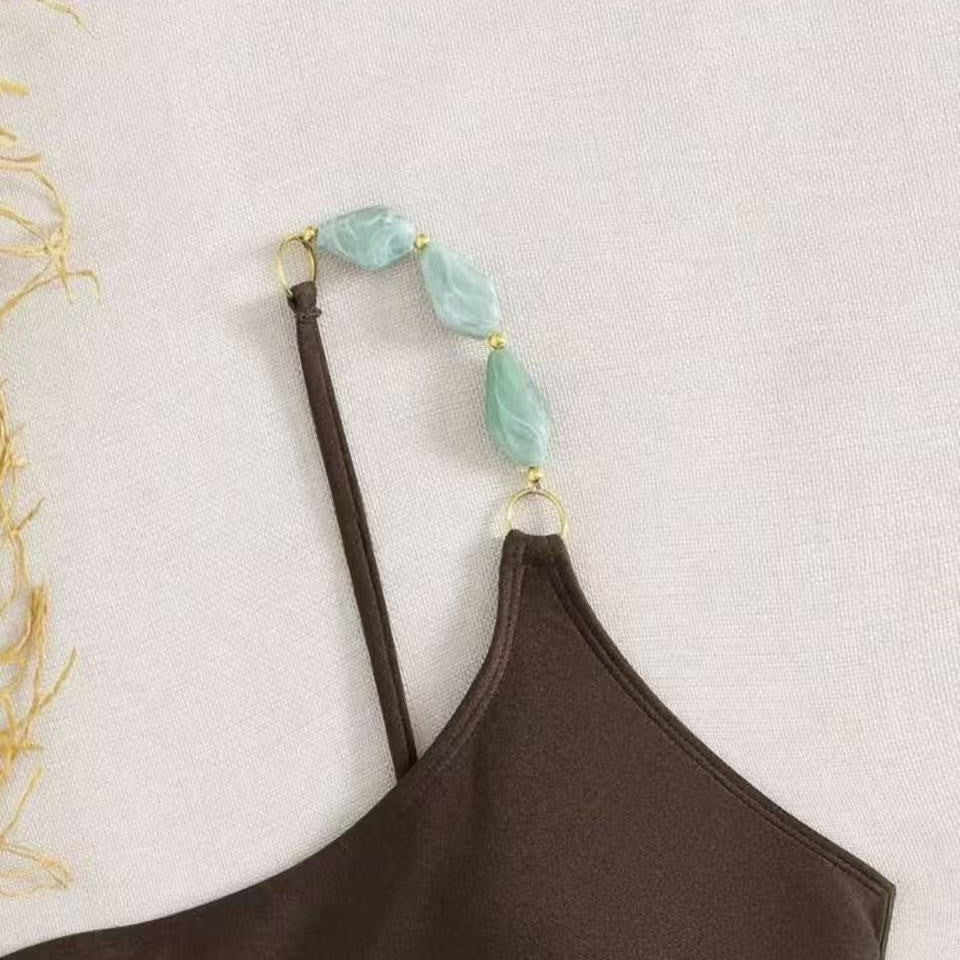Damen Eleganter Einteiler Badeanzug mit einzigartigem Trägerdesign Echo Archiv