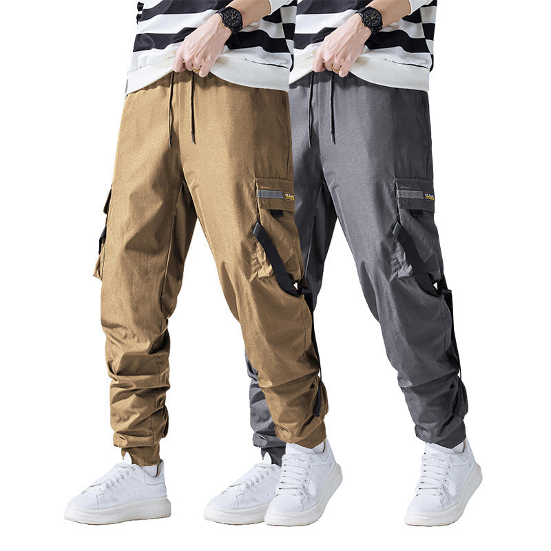 Herren Konisch geschnittene Utility‑Cargohose im Joggerstil mit Multifachtaschen, Kordelzug & elastischem Knöchelabschluss Echo Archiv