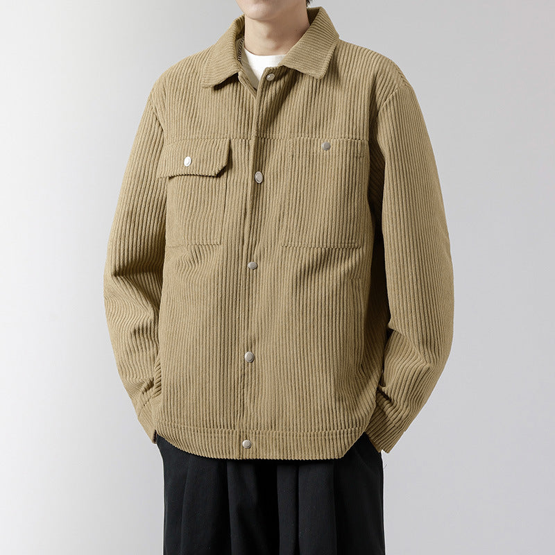 Herren Weiche Kordjacke mit Fleece-Futter Echo Archiv