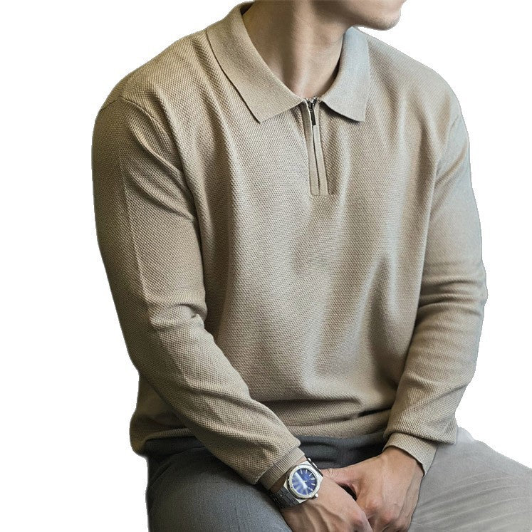 Herren Modischer Strickpullover mit Halbreißverschluss Echo Archiv