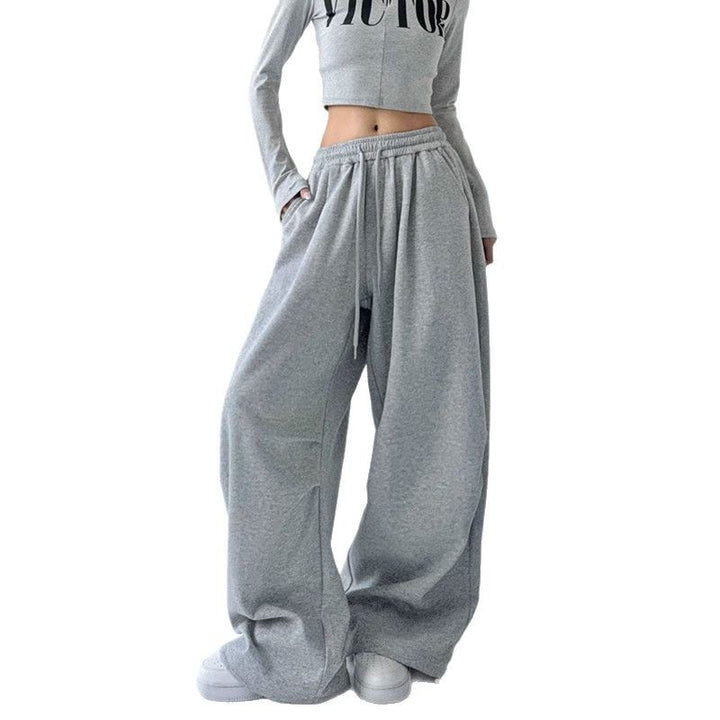 Damen weite Jogginghose mit extra weitem Bein und Kordelzugbund aus French Terry – Avélisse
