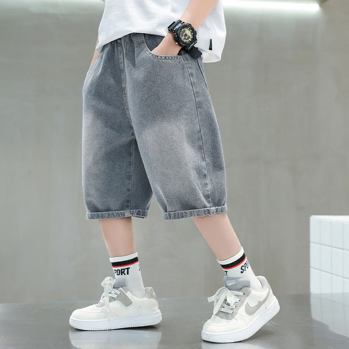 Unisex lässige Denim-Shorts mit kreativen Applikationen Echo Archiv