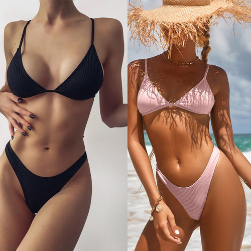 Damen Triangel-Bikini mit hochwertiger Rippstruktur Echo Archiv