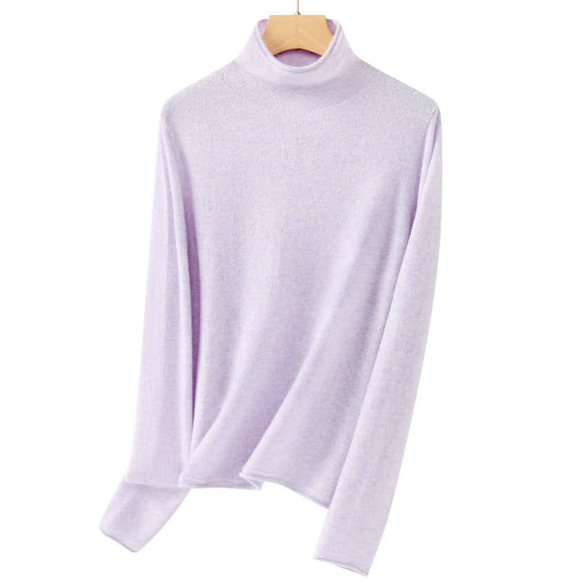 Damen Feiner Rollkragenpullover aus ultraleichtem Feinstrick mit schlanker Silhouette Echoarchiv