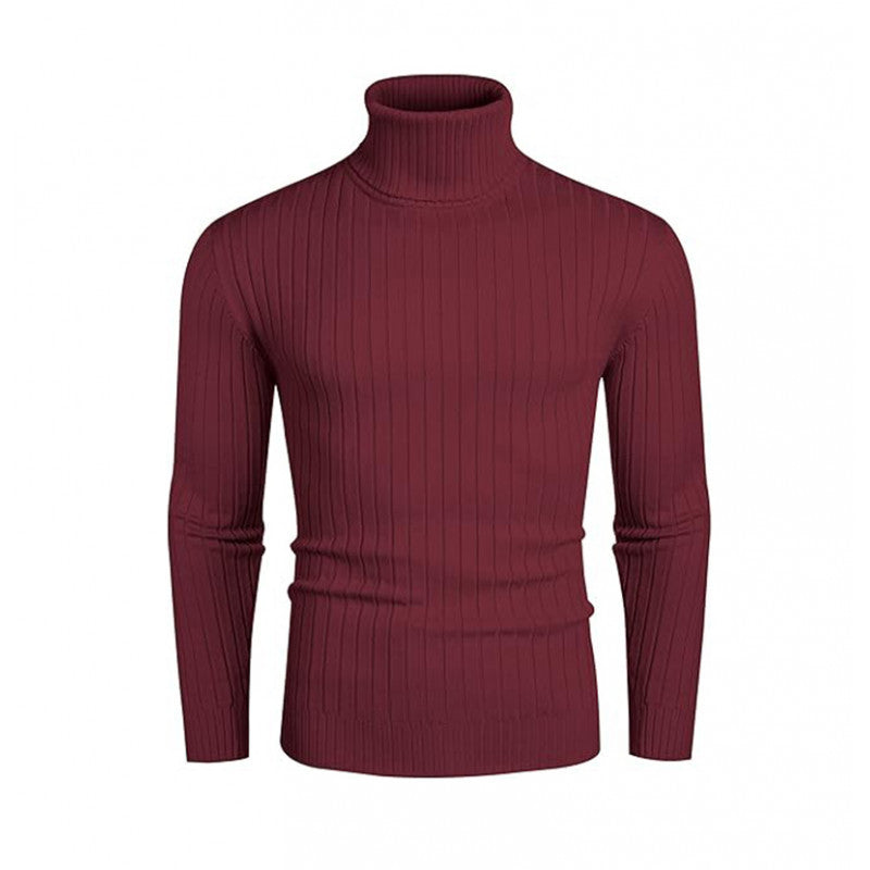 Herren nan gerippter Rollkragenpullover aus Feinstrick mit taillierter Silhouette Echo Archiv