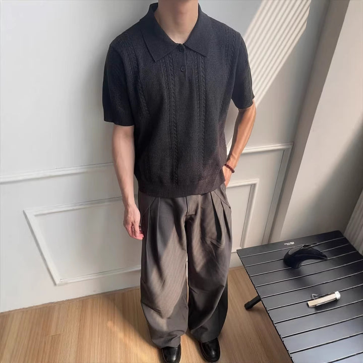 Herren Strick Polohemd aus hochwertiger Cotton Echo Archive