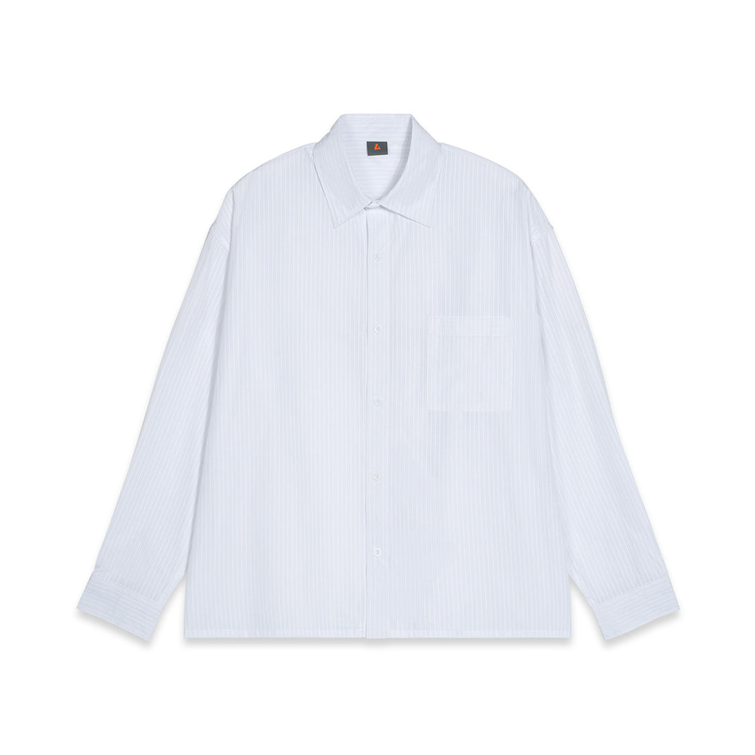 Herren Oversized Popeline-Hemd mit Drop-Shoulder, Brusttasche und feinen Nadelstreifen Echo Archiv