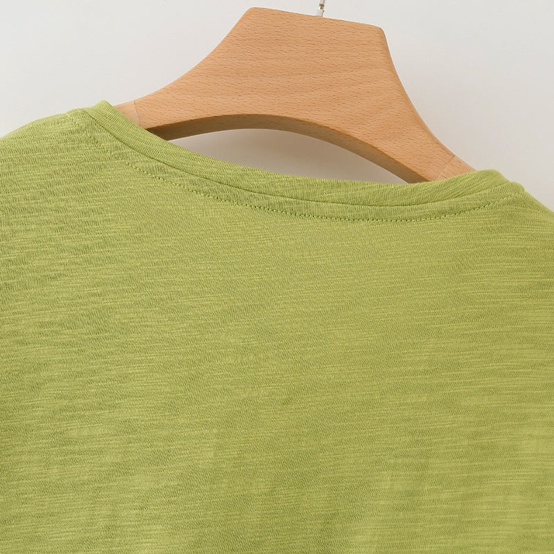 Damen lässiges T-Shirt mit V-Ausschnitt und luftiger Passform Echo Archiv