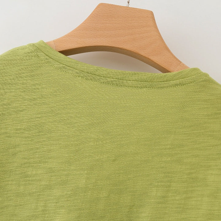 Damen lässiges T-Shirt mit V-Ausschnitt und luftiger Passform Echo Archiv