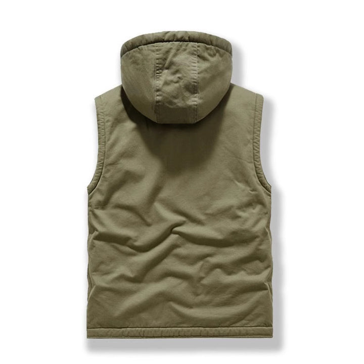Herren wattierte Utility-Weste mit Teddyfutter und Kapuze Echo Archiv
