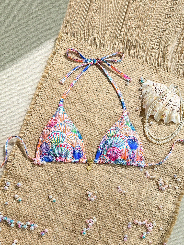 Damen Triangel-Bikinioberteil mit Rüschen Echo Archiv