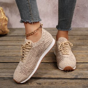 Damen  gestrickte Slip-On Plateau-Sneaker mit atmungsaktivem Obermaterial und gepolstertem Komfortfußbett Echo Archiv