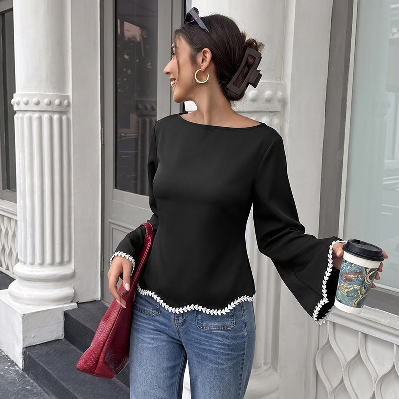 Damen Elegantes Oberteil mit Spitzendetails Echo Archiv