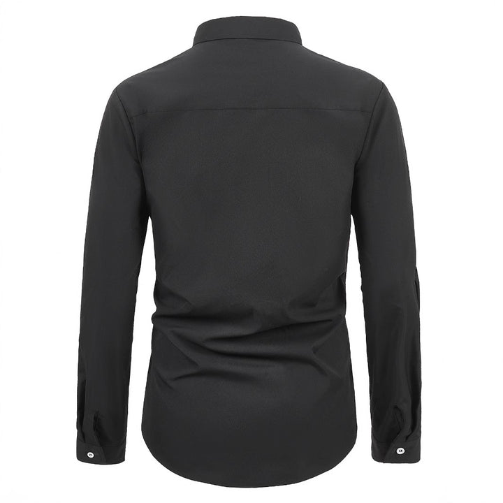 Herren Elegantes Kurzarmhemd mit asymmetrischem Design Echoarchiv