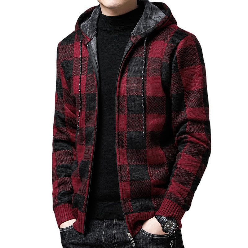 Herren Hooded Strickjacke Echoarchiv