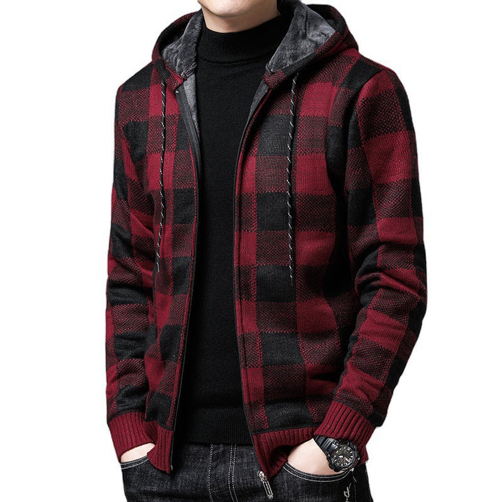 Herren Hooded Strickjacke Echoarchiv