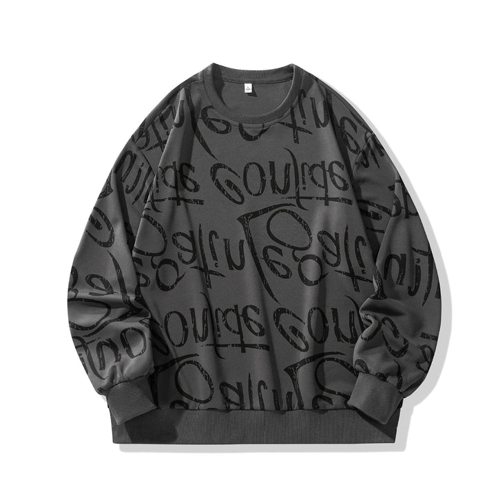 Herren Sweatshirt mit kreativem Motiv und weichem Innenfutter Hedi-Mode