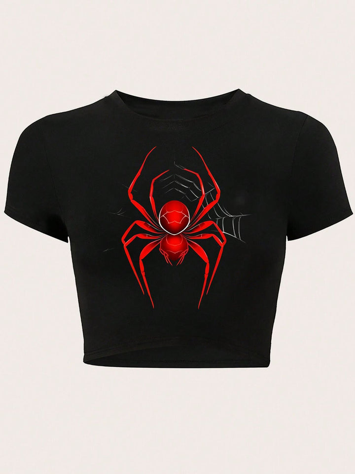 Damen Crop-T-Shirt mit kreativem Telefon-Design Echo Archiv