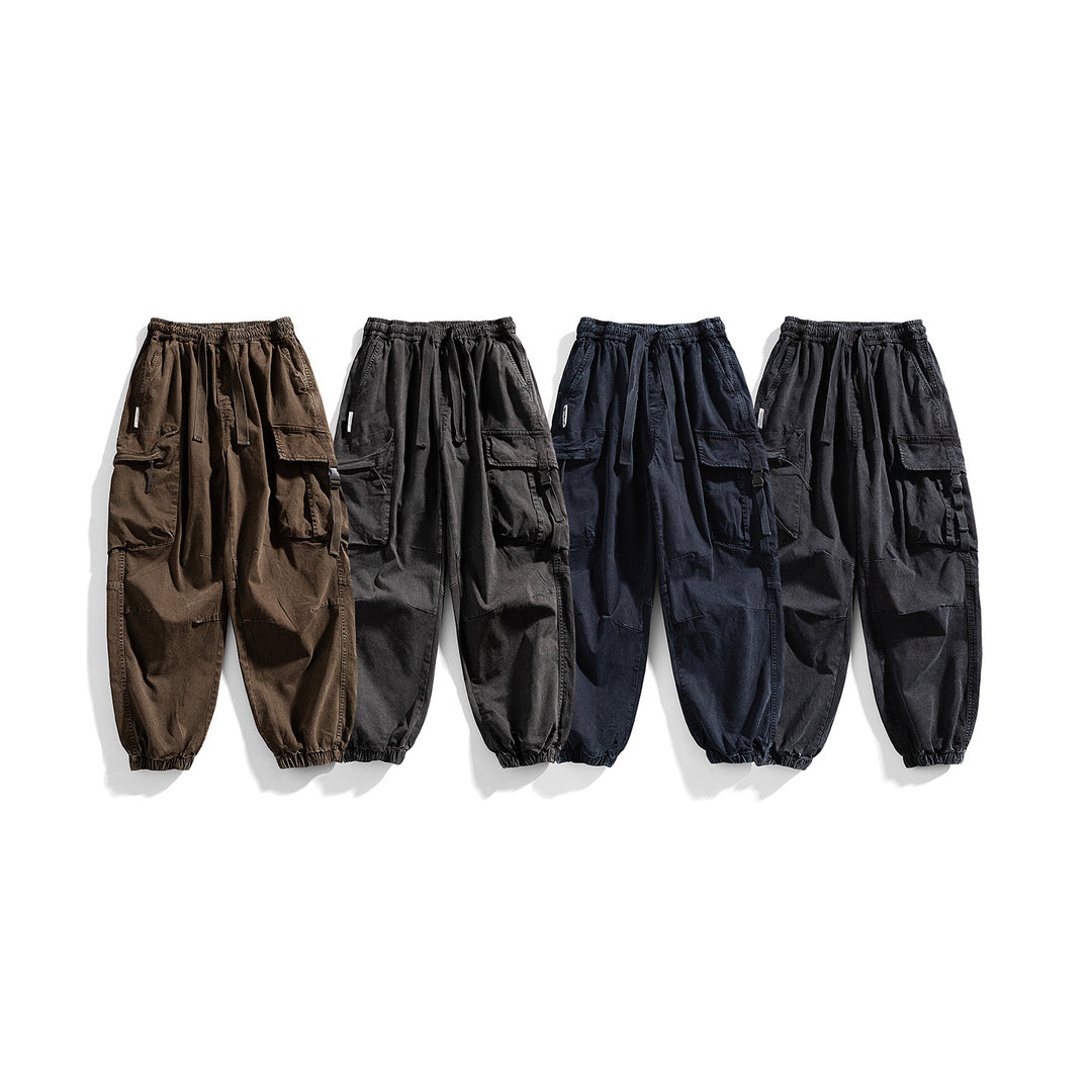 Herren Utility-Cargo-Jogger mit Gummibund, Mehrfachtaschen und Kordelzug Echo Archiv