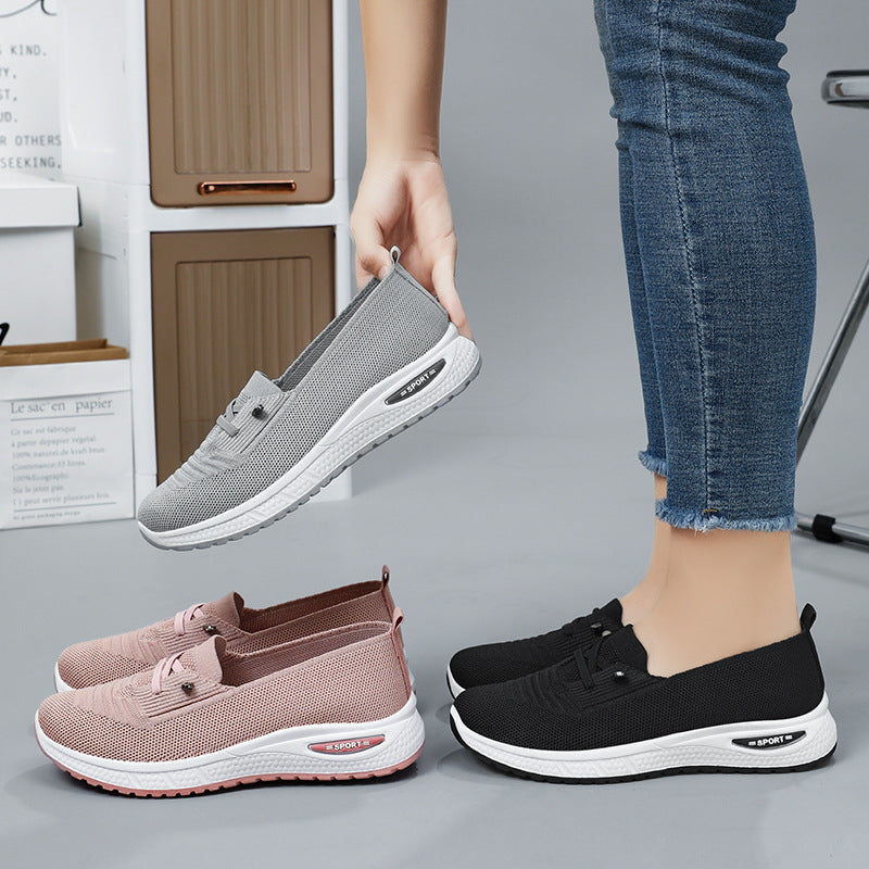 Damen nan leichter Strick-Slipper-Sneaker mit Memory-Schaum-Fußbett und rutschfester Gummilaufsohle Echo Archiv