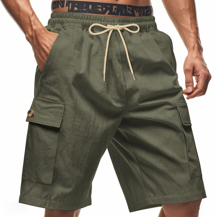 Herren Cargo-Shorts mit klassischen Streifen und praktischen Seitentaschen Echoarchiv