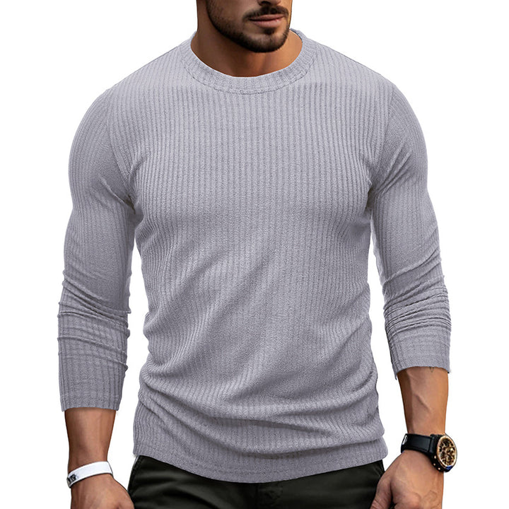 Herren Feinstrickpullover mit modischem Rippdesign und elegantem Schnitt Echoarchiv
