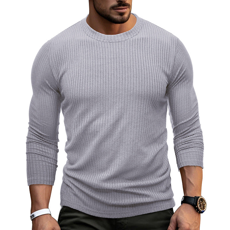 Herren elastisches Ripp-Longsleeve Echoarchiv