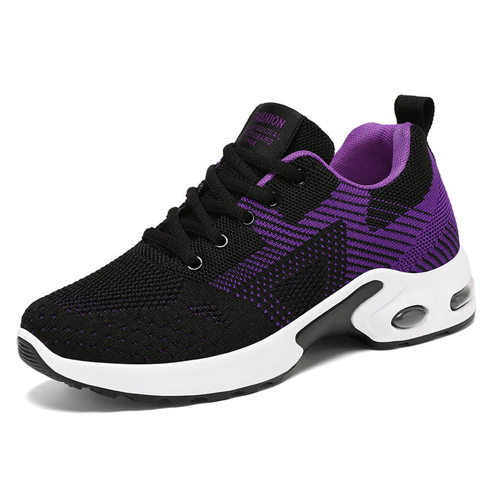 Damen nan sportive Strick-Sneaker mit stoßdämpfender Air-Unit, ergonomischer Komfortsohle und elastischer Schnürung Echo Archiv
