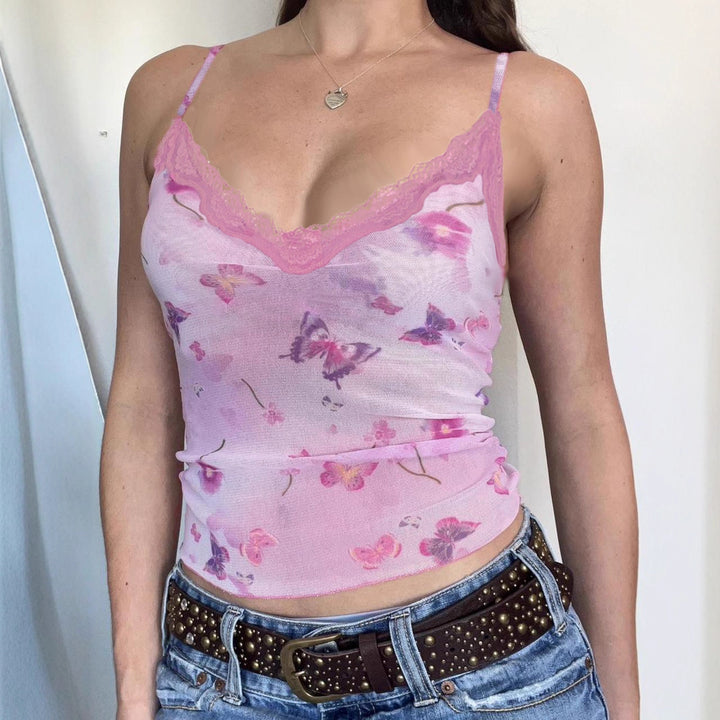 Damen Spitzenoberteil mit floralem Design Echo Archiv