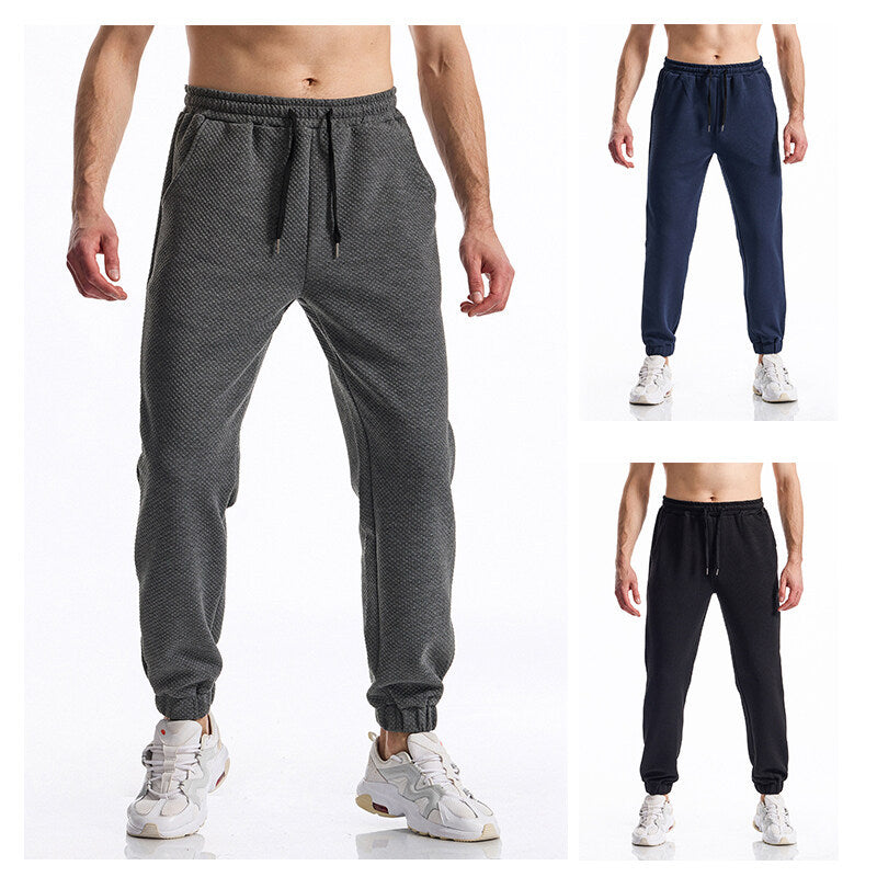 Herren Texturierte Jogginghose mit elastischem Bund, Tunnelzug und gebündeltem Beinabschluss Echo Archiv
