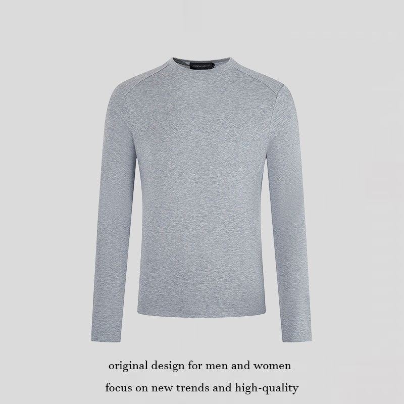 Herren Feinstrick-Pullover mit Rundhalsausschnitt aus Merinowolle Echoarchiv