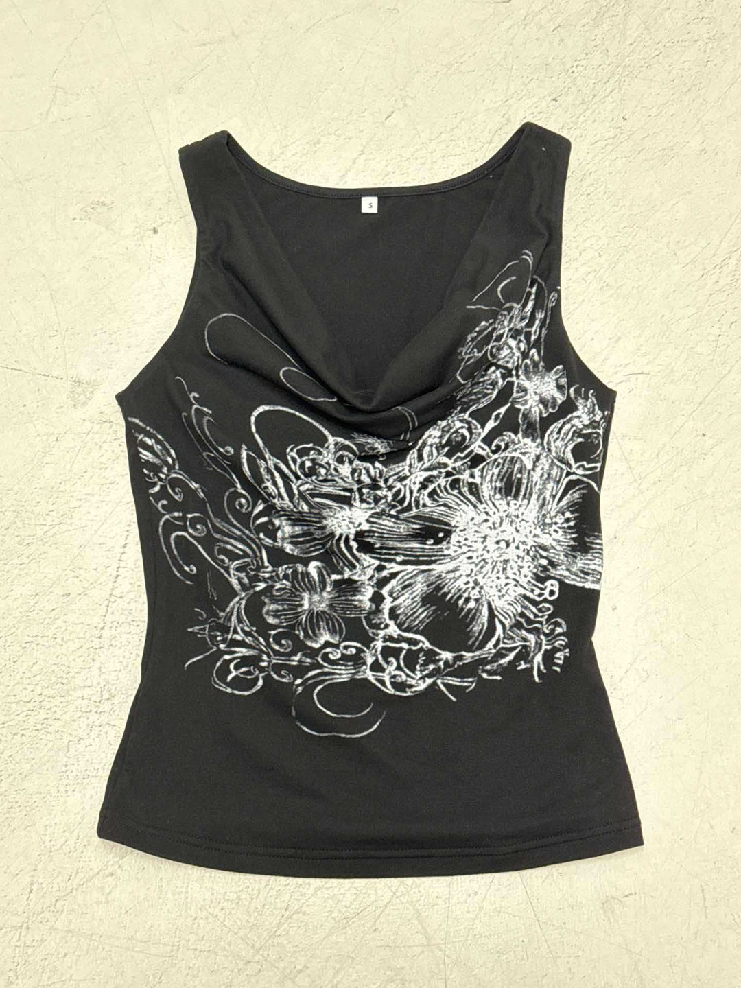 Damen ärmelloses Crossover-Top mit floralem Design Echo Archiv