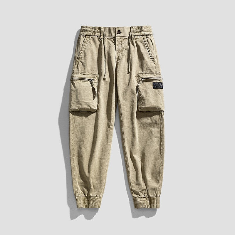 Herren funktionale Cargo-Jogginghose mit elastischem Bund und Reißverschluss-Taschen Echo Archiv
