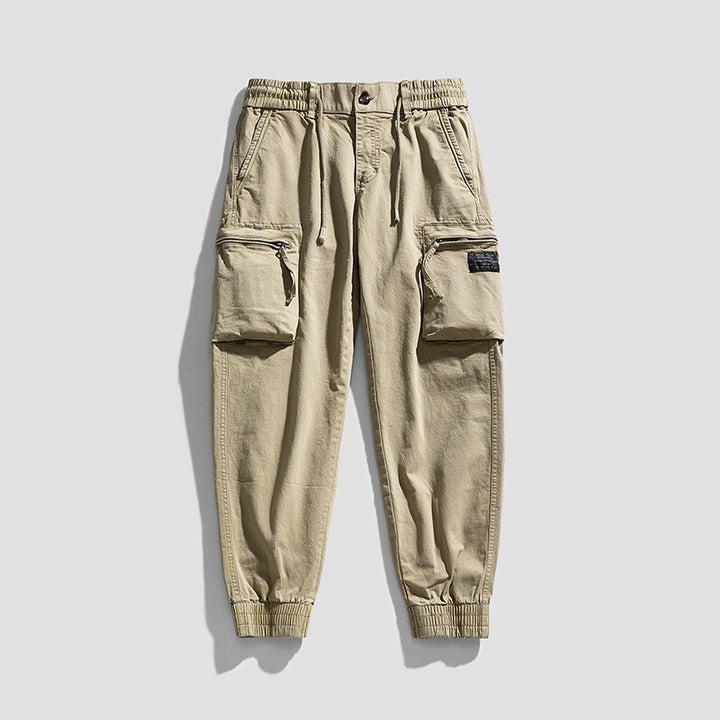 Herren funktionale Cargo-Jogginghose mit elastischem Bund und Reißverschluss-Taschen Echo Archiv