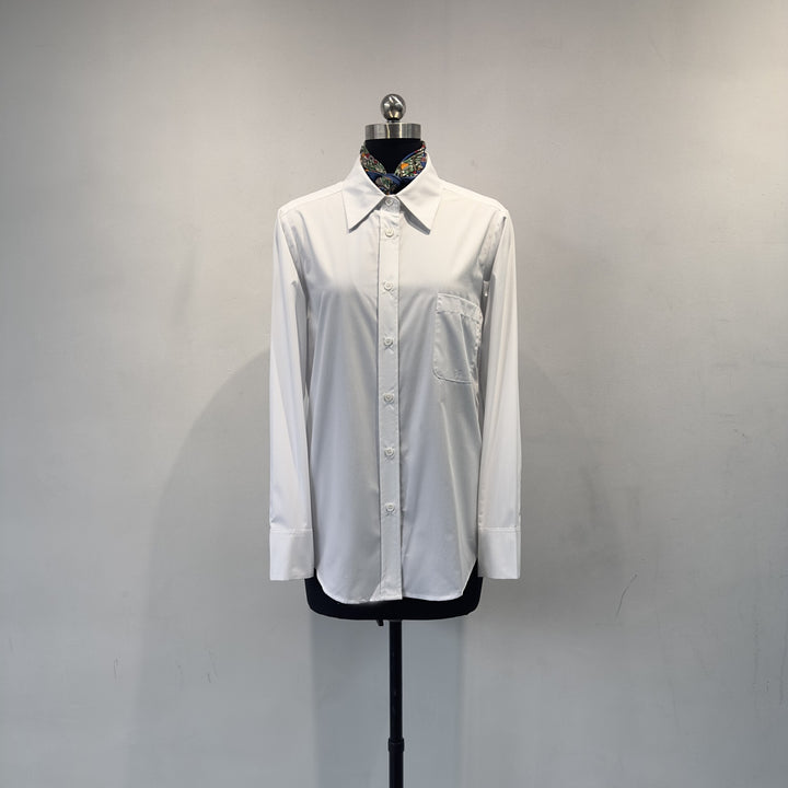 Damen Klassische Button-Down Hemdbluse Echoarchiv