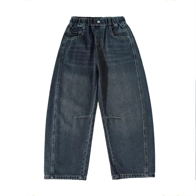 Damen lässige weite Denim-Hosen Echo Archiv