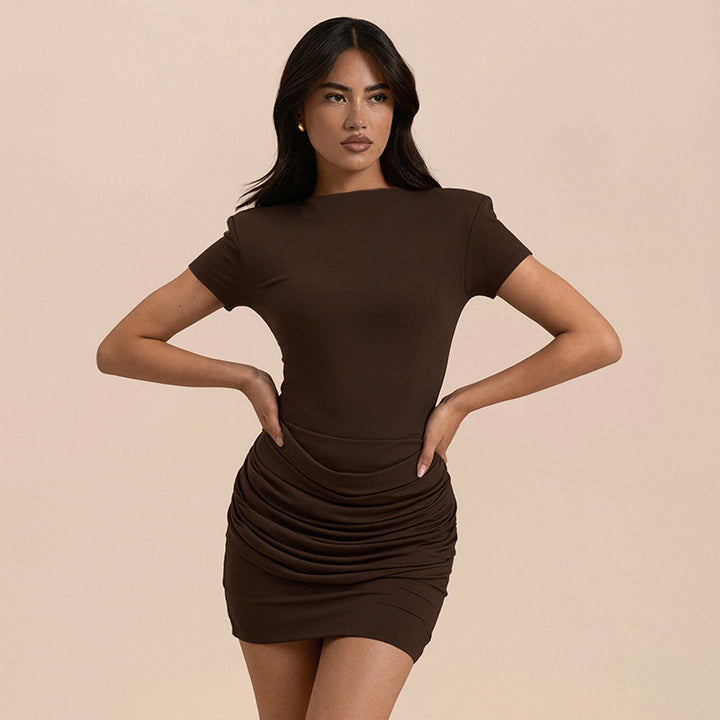 Damen Minikleid mit raffinierten Rüschendetails und körpernahem Schnitt Echo Archiv
