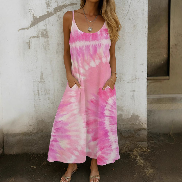 Damen Maxikleid mit Spiral-Design und praktischen Taschen Echo Archiv