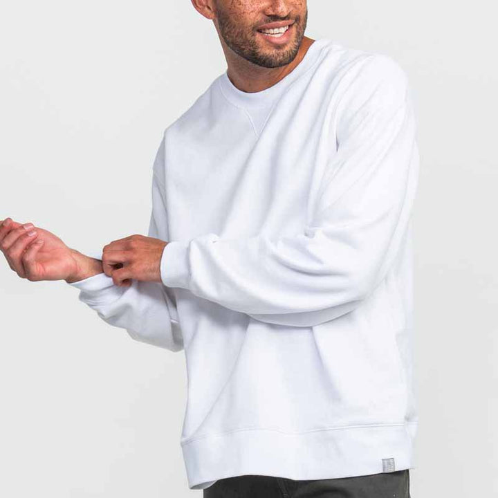 Herren Sweatshirt mit Vintage-Waschung, überschnittener Schulter und V‑Stitch Echoarchiv