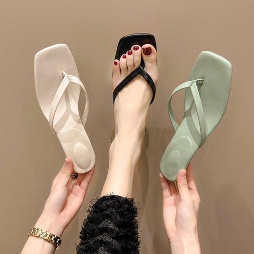 Damen Minimalistische Zehentrenner-Pantoletten mit elegantem Design Echoarchiv