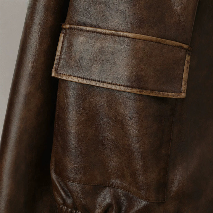Damen Trendige Bikerjacke mit Stehkragen Echo Archiv
