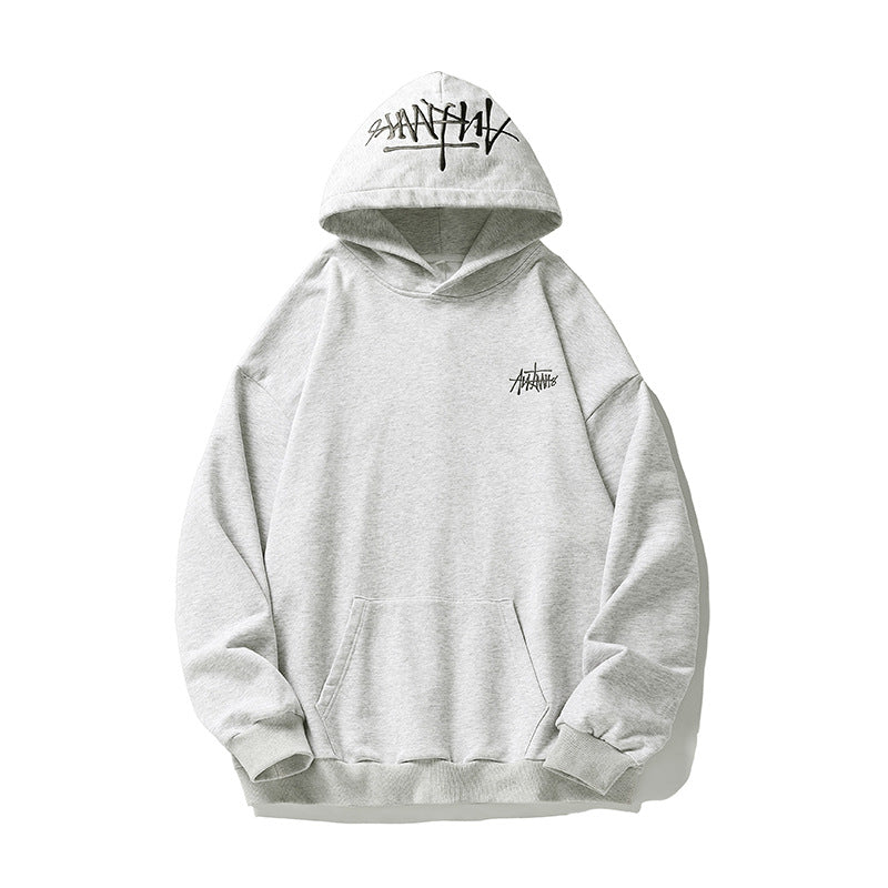 Unisex Oversize Kapuzenpullover mit Kängurutasche und bedruckter Kapuze Echo Archiv
