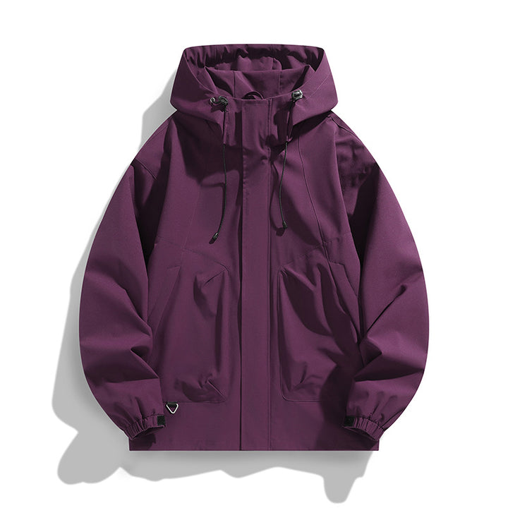 Unisex Leichte wasserdichte Utility-Kapuzenjacke mit verstellbaren Bündchen und großen Eingrifftaschen Echo Archiv