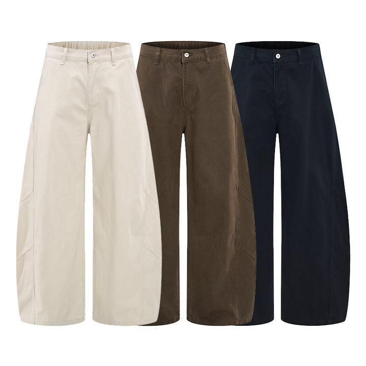 Herren Voluminöse Panel-Baggy-Hose aus Baumwoll-Twill mit ballonförmigem Saum Echo Archiv