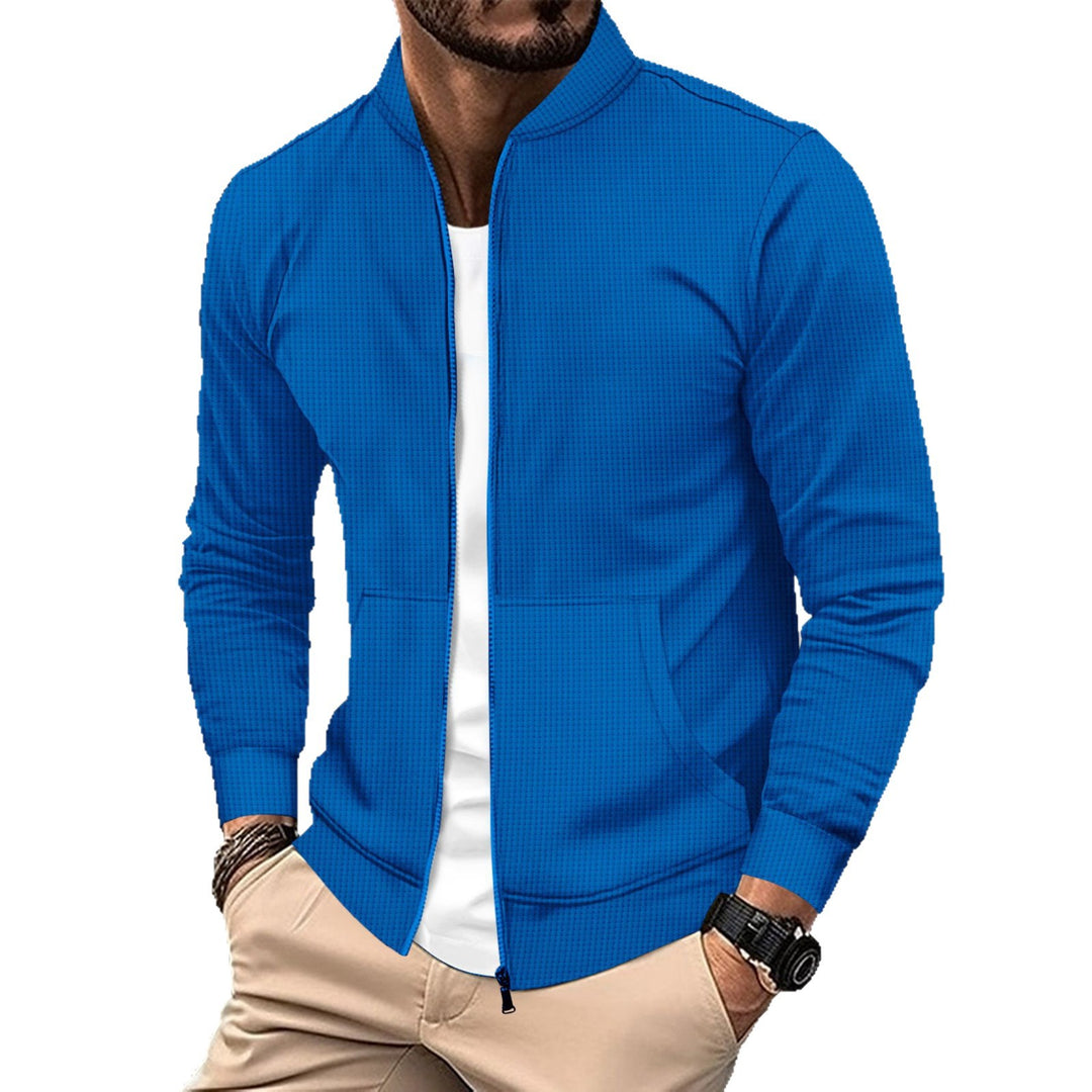 Herren sportliche Sweatjacke mit modernem Strukturdesign und praktischen Taschen Echoarchiv