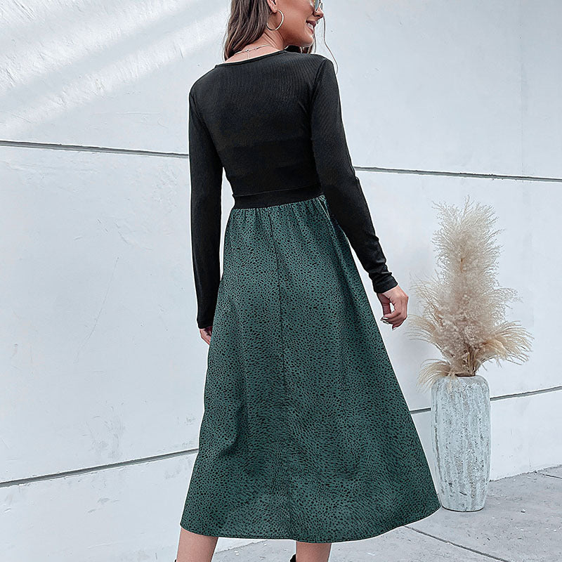 Damen Elegantes Maxikleid mit V-Ausschnitt und Taillengürtel Echo Archiv
