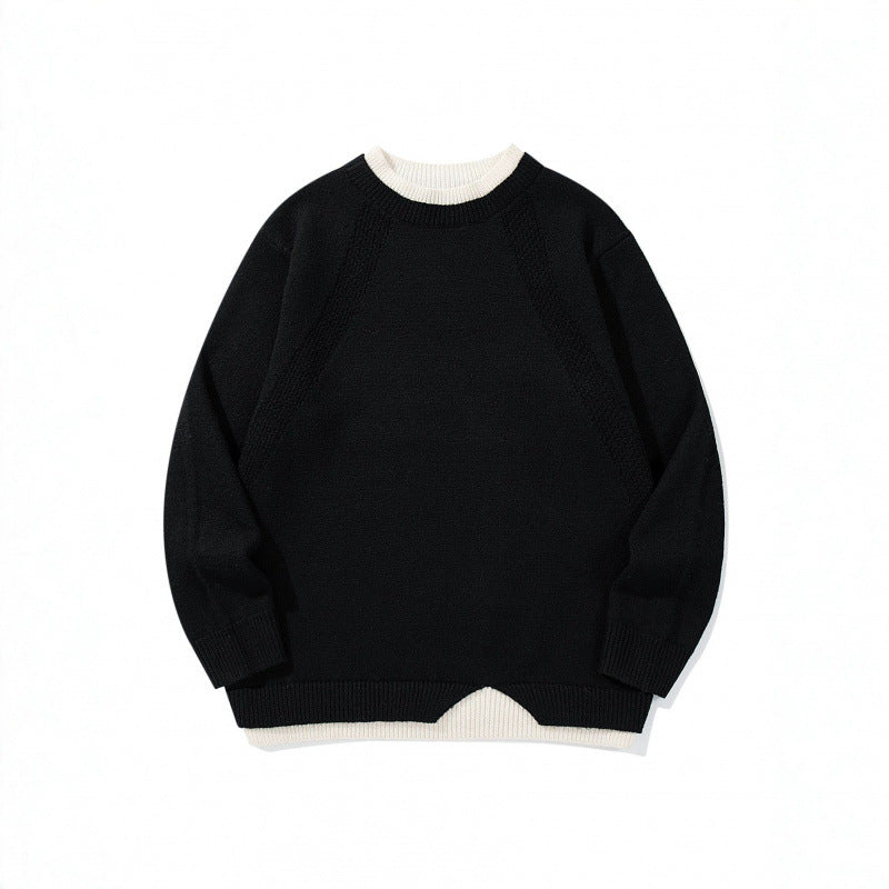 Unisex Feinstrickpullover mit Raglannaht und dreieckigem Saumbesatz Echo Archiv