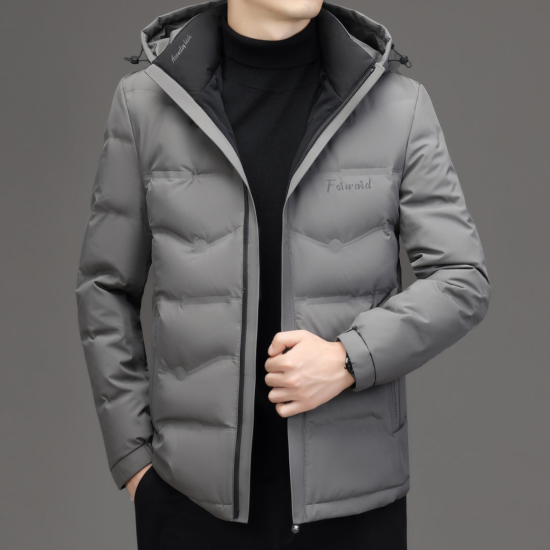 Herren Steppjacke mit Kapuze und schlanker Thermofütterung – Marzano
