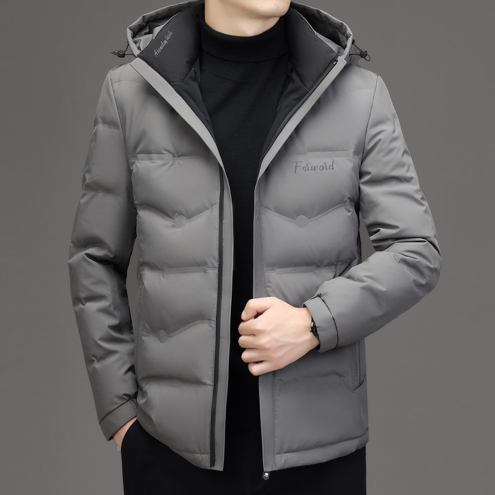 Herren Steppjacke mit Kapuze und schlanker Thermofütterung – Marzano