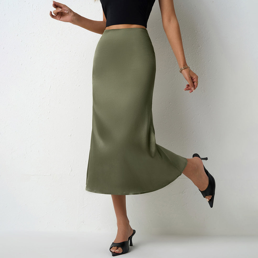 Damen eleganter Midirock aus schimmerndem Stoff mit figurschmeichelndem Schnitt Echo Archiv